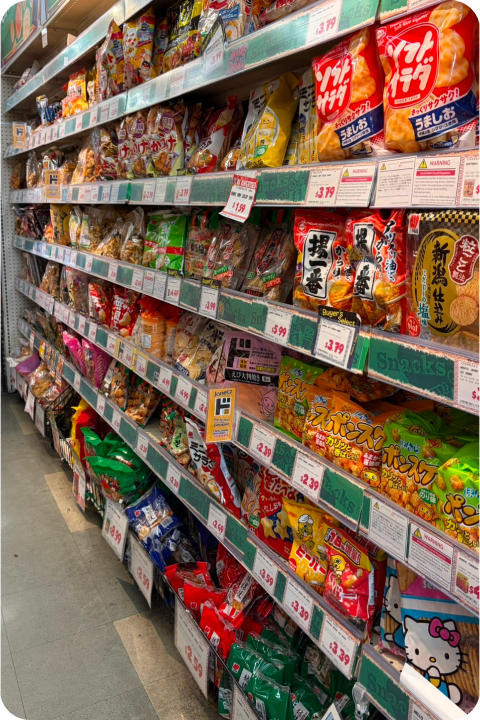 スーパーの商品棚