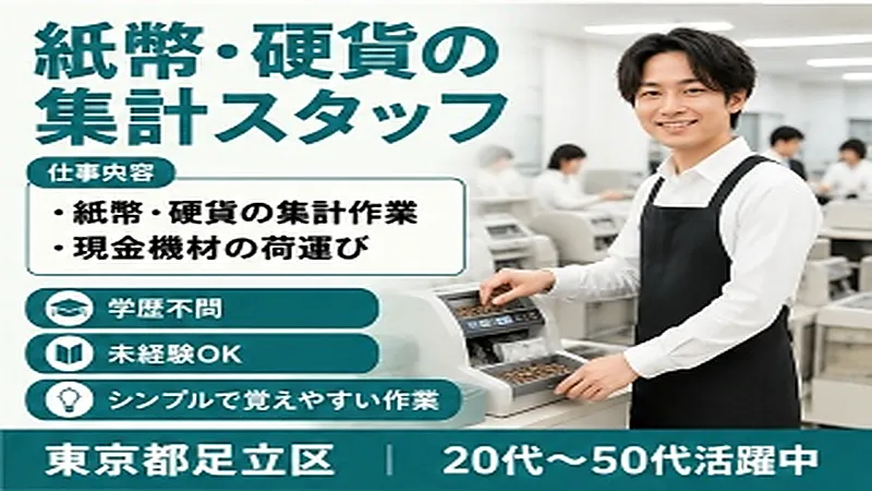 【紹介案件】集計作業センターでの夜勤業務。簡単仕分け作業【30万可】週4日