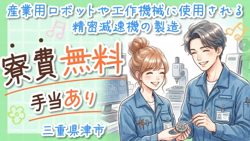 【寮費無料＆夜勤手当あり】／精密部品製造／履歴書不要！／日払いOK！【三重県津市】