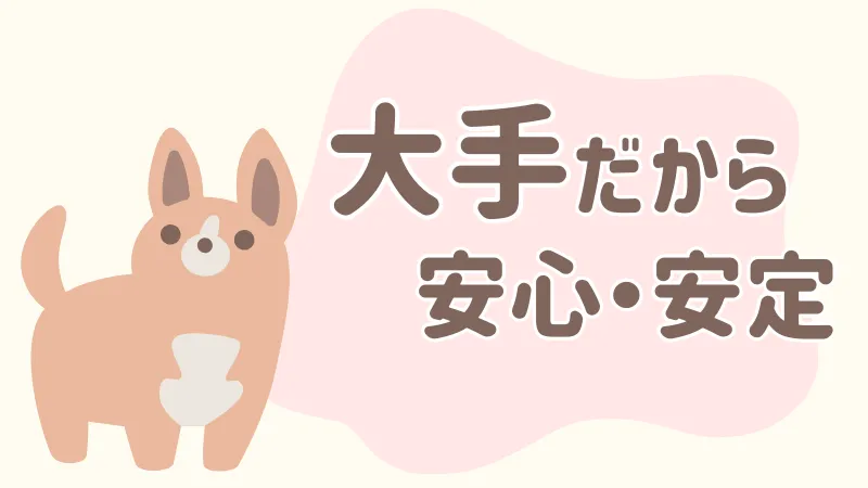 大手だから安心・安定