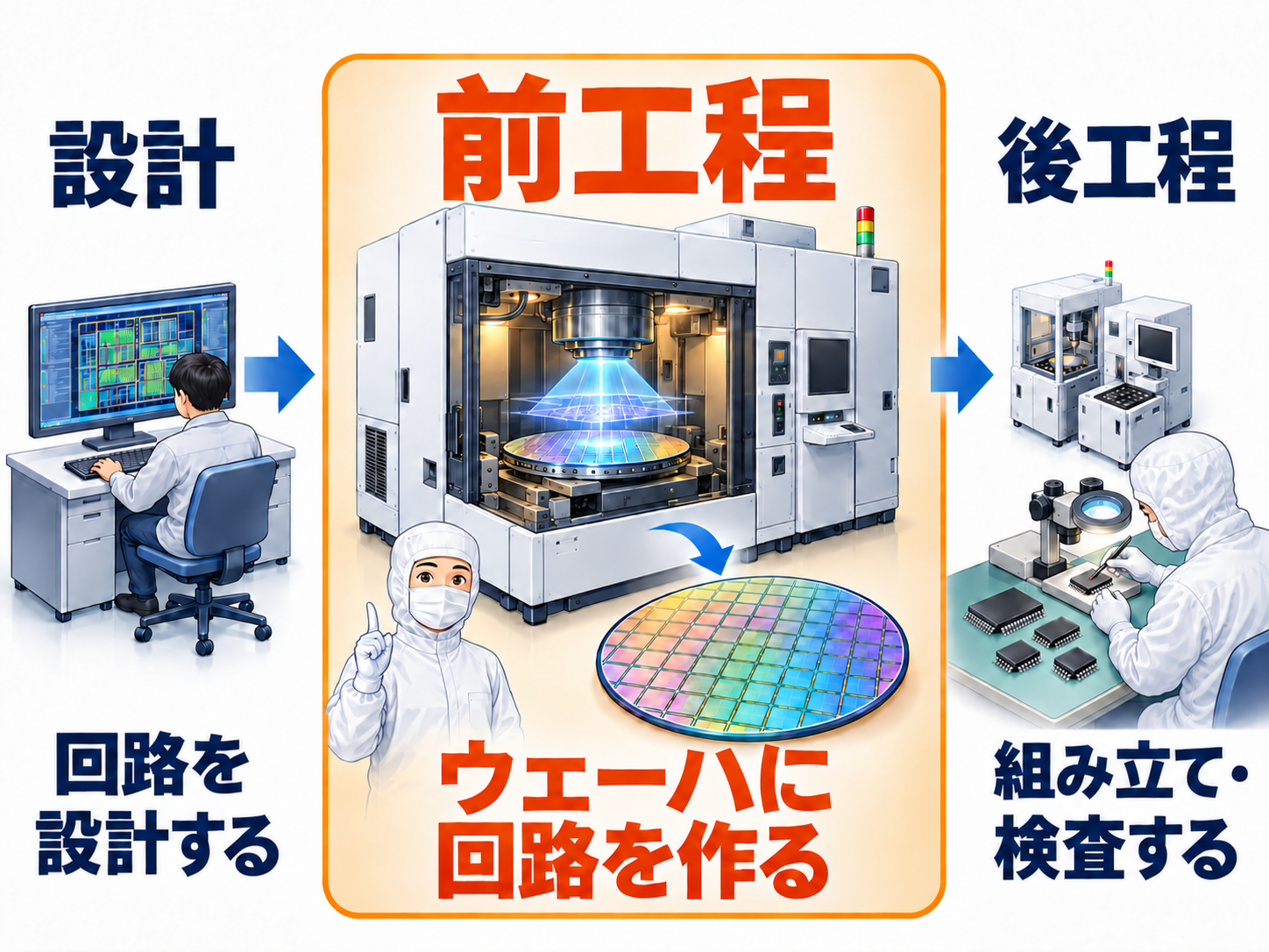 半導体製造の前工程とは